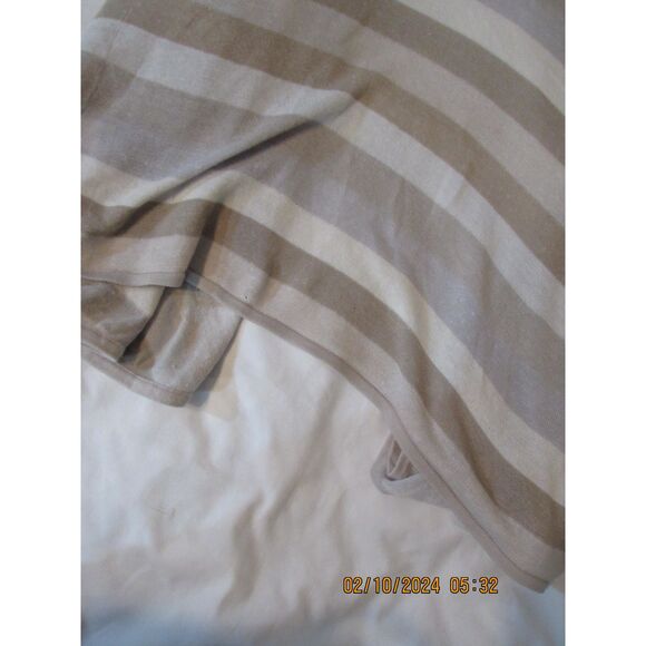 J. JILL WATERFALL OPEN FRONT CARDIGAN SIZE M TAN GREY CREAM STRIPED LIGHTWEIGHT - Picture 6 of 9